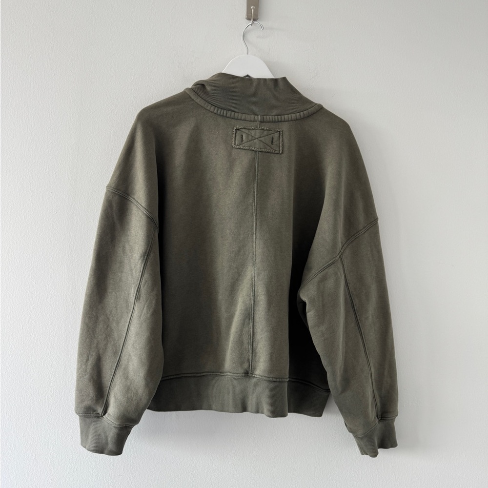 FREE PEOPLE Timeless Pullover in Olive Green M - Picture 5 of 5